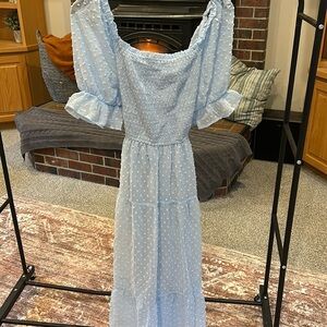 Baby blue dress